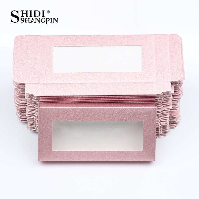 

SHIDISHANGPIN 10/50Pcs eyelash box wholesale eyelash box packaging 12 Colors packaging bulk Wholesale boxes