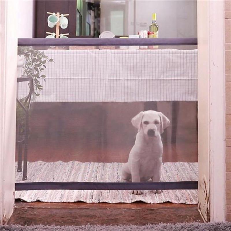 

Pet Barrier Portable Folding Breathable Mesh Net Dog Separation Guard Gate Pet Isolated Fence Enclosure Dog Safety Supplies1, As pic