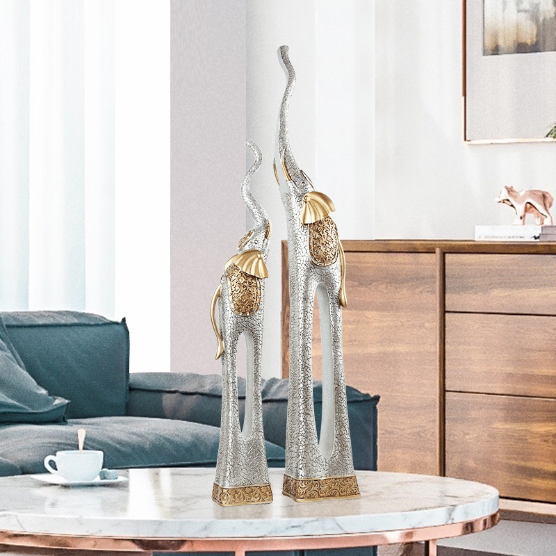 

European style creative RETRO art abstract elephant ornament TV cabinet window bar handicraft decoration 71-92cm