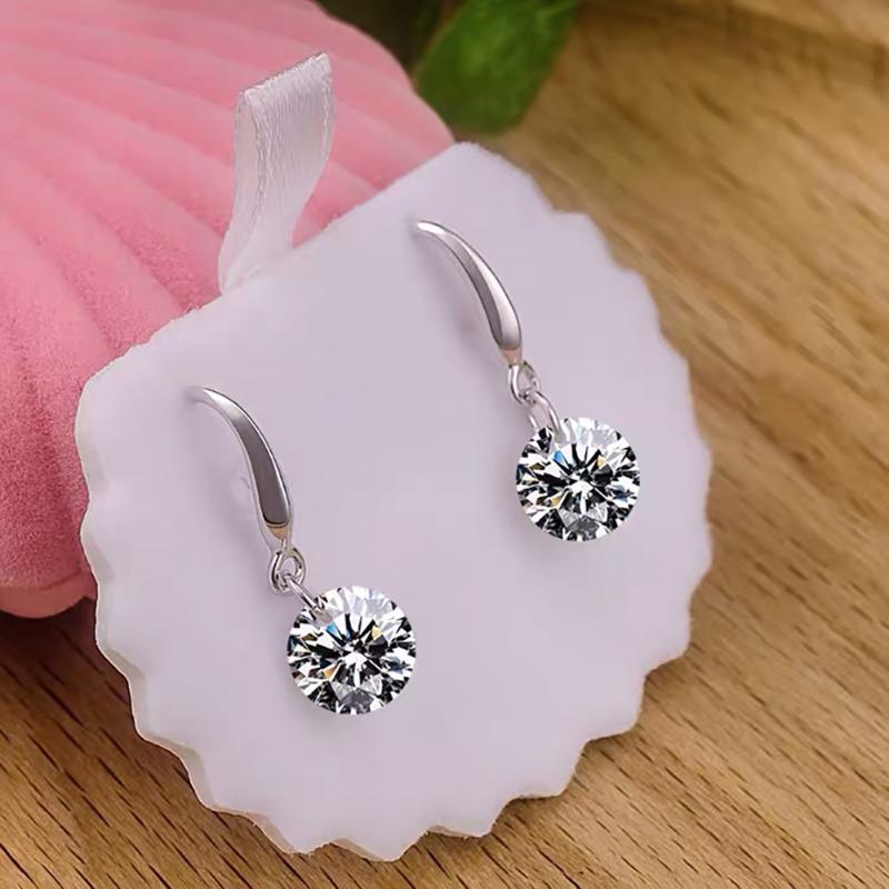 

YPAY8 Luxury Fashion Ladies 925 Sterling Silver Top Quality Nails Letters Cute Wedding Party Not Allergic Earrings Jewelry