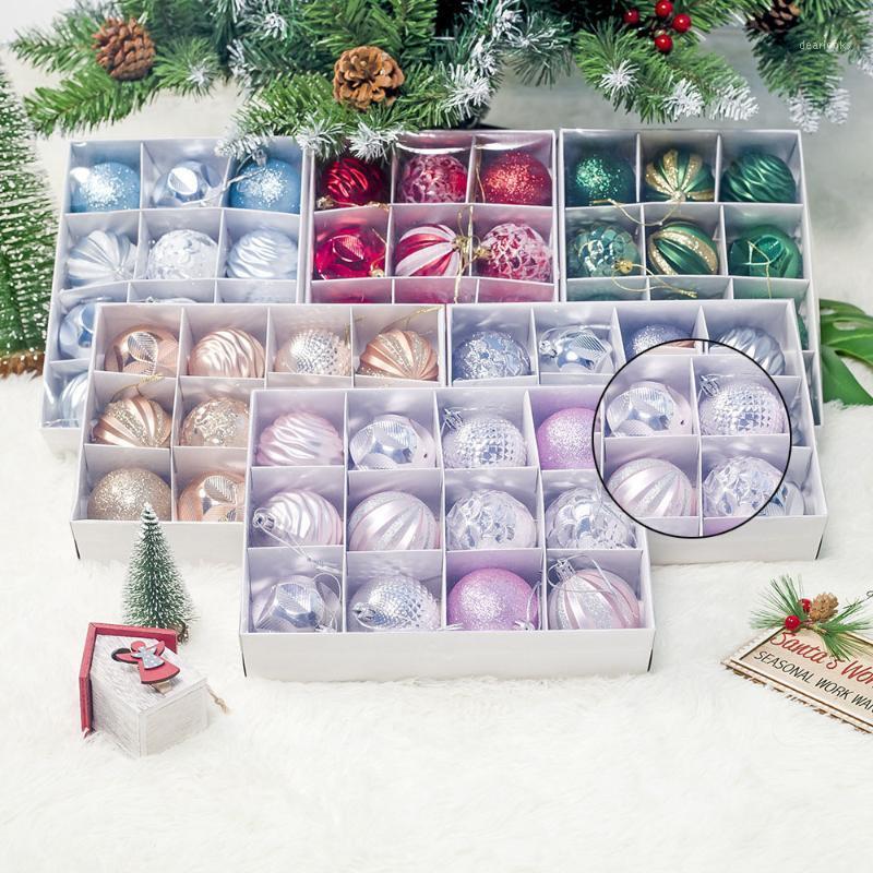 

2020 12PCS/set Christmas Tree Ball Decor Ball Bauble Christmas Party Hanging Ornament 6cm Decorations for Home Xmas Gifts1
