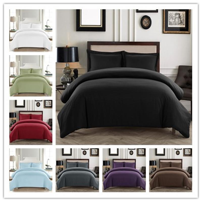 

Denisroom Black Set Bed Double Duvet Cover Set King Bedding no sheetAD19#, 05