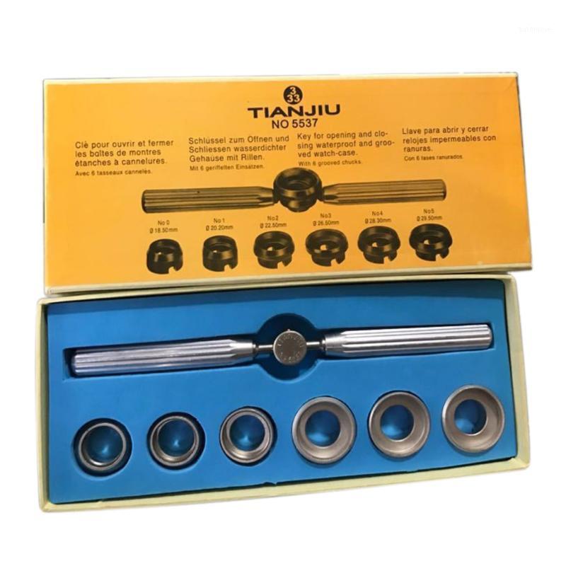 Shellhard High Quality 5537 Waterproof Watch Back Case Opener Closer Remover With Six Dies for Watchmaker Repair Tools Kit1-image-634925145