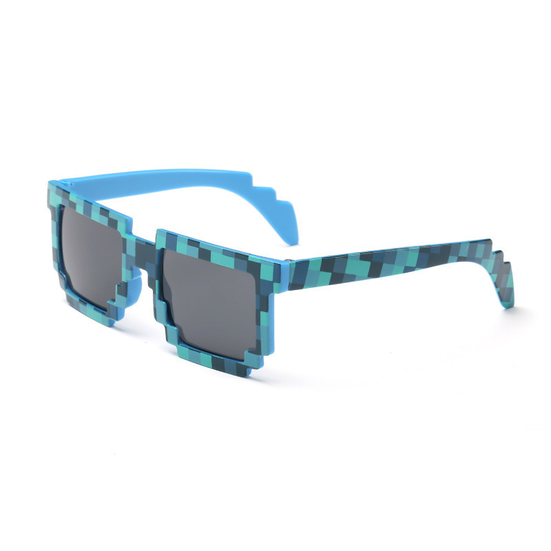 

8pcs/Lot Mosaic Plaid Sunglasses Men Women Fashion Sunglass Popular Wholesale Beach Shade Wild Sun Glasses Vocation Decoration