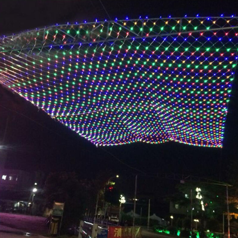 

Xmas Decorations LED Fishing Net String Flashing Lights Fashion Outdoor Waterproof Christmas Wedding Starry Decoration Lights