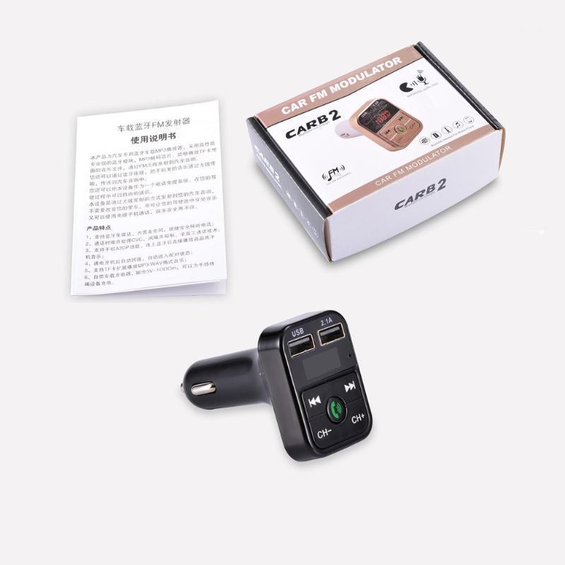 

B2 USB Car Kit Wireless Bluetooth Handsfree Call FM Transmitter Radio MP3 Player Support TF Card U-disk1