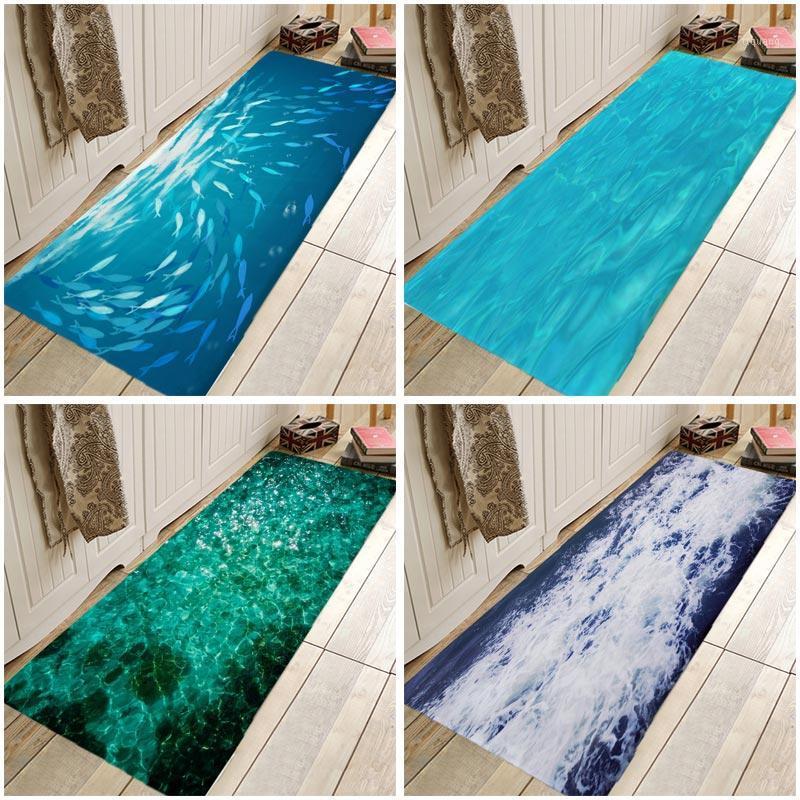 

Creative 3D Printing Multi Colour Hallway Carpets and Rugs for Bedroom Living Room Carpet Kitchen Bathroom Anti-Slip Floor Mats1, Green