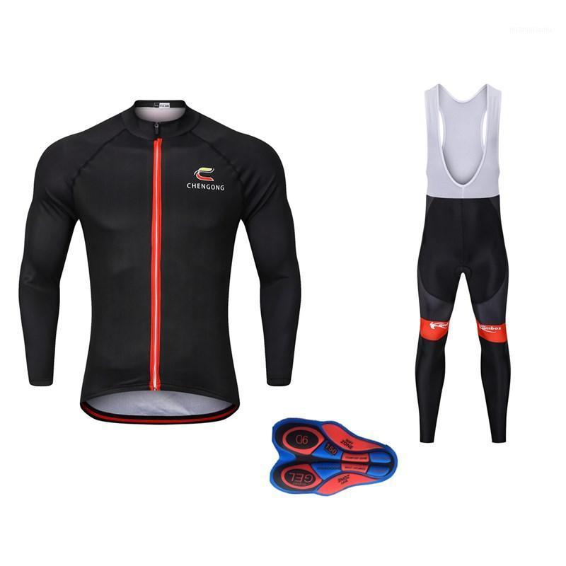 

Winter Long Sleeve Cycling Clothing Black Thermal Fleece Cycling Jersey Set 9D Ropa Ciclismo Hombre Outdoor Wear Riding Clothes1, No bib