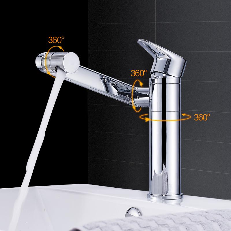 

Free Shipping BECOLA Hot and Cold Water Basin Faucet Single Hole Bathroom Faucet Chrome 360 Degree Swivel LT-605