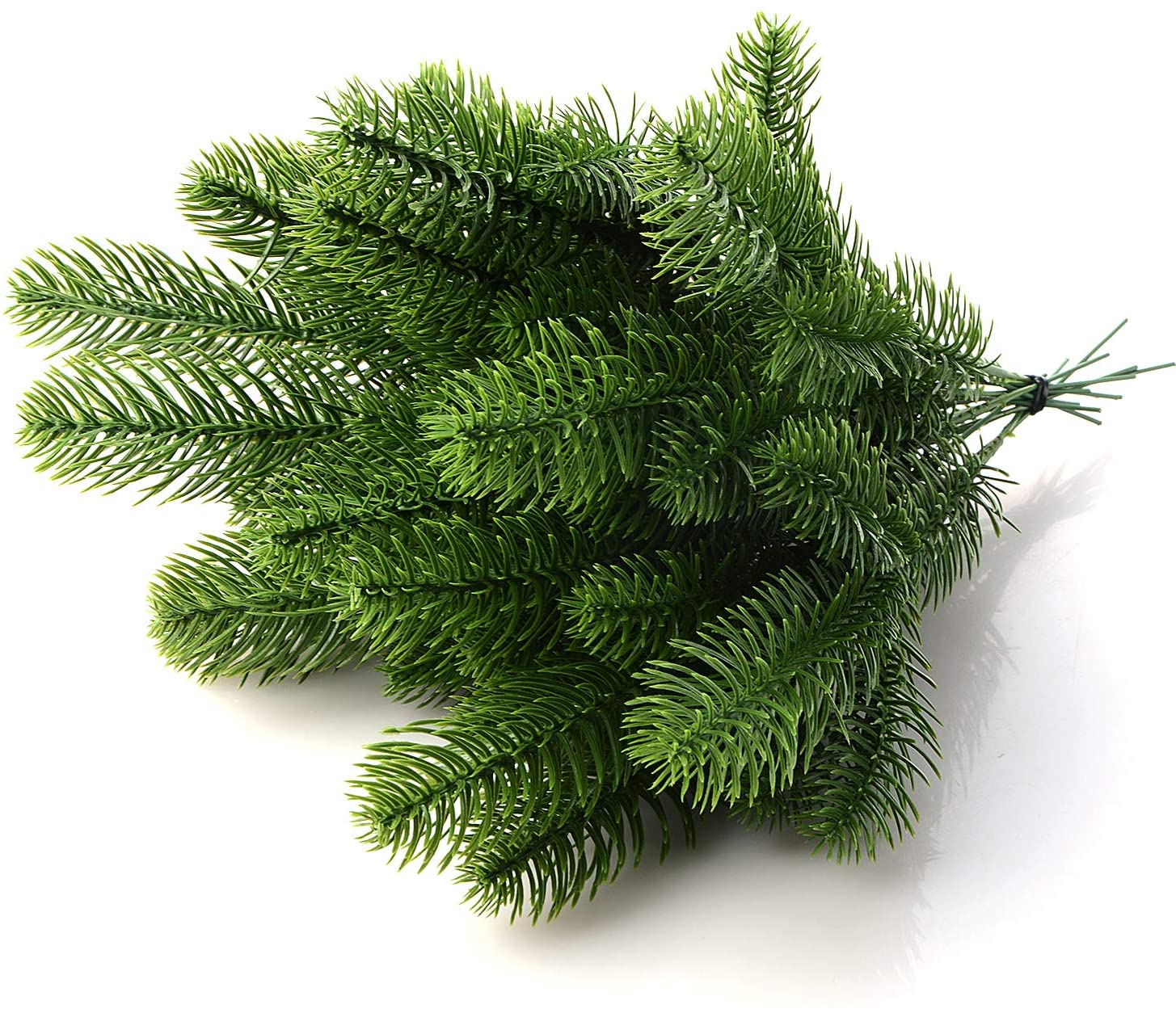 

Artificial Pine Tree Branches Fake Pine Picks Pine Needle Garland DIY Craft Wreath for Christmas Embellishing Home Garden Decor Props, Green