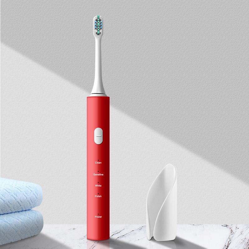 

Automatic Sonic Electric Toothbrush Rechargeable Usb Metal Handle Adult Electronic Toothbrush Holder Wall With 4 Clean Modes