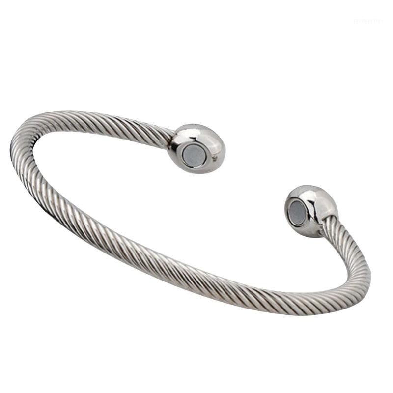 

Women Men Magnetic Health Care Simple Daily Open Cuff Pain Therapy Bangle Bracelet Exquisite Gift Jewelry Brass Lightweight1