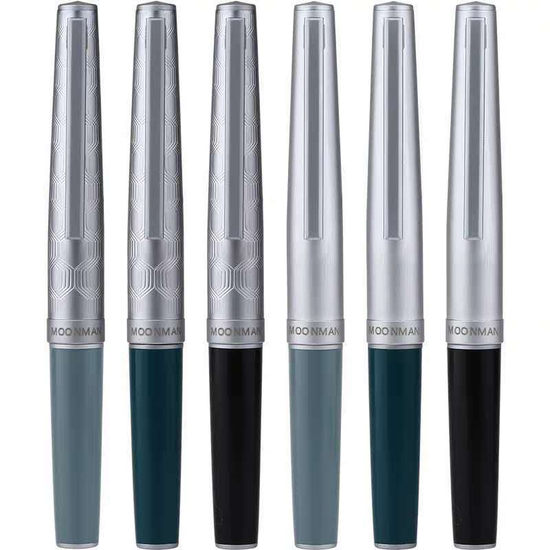 

Moonman 80 Mini-E Fountain Pen Pocket Classic Ink Pen Semi Exposed Fine Nib Stationery Office school supplies Writing Gift 201202, Red