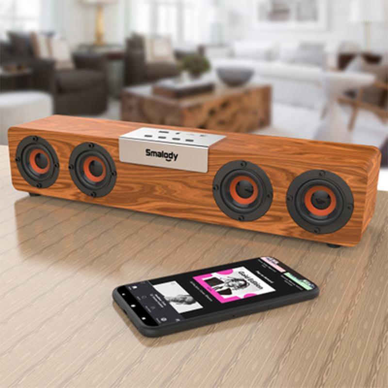 

Soundbar Wireless Bluetooth v5.0 TWS Powerful Stereo Wooden Speaker 20W Music Subwoofer Computer TF FM Radio For Home PC1