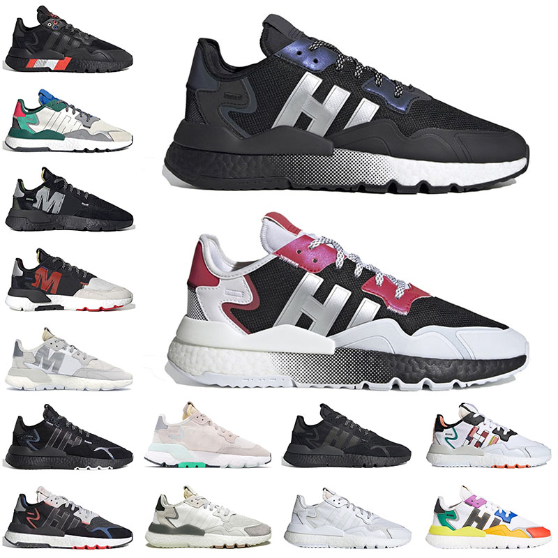 

nite jogger original running shoes for men women sports sneakers black reflective xeno white silver metallic blue mens womens trainers outdo, C20 36-45 core black