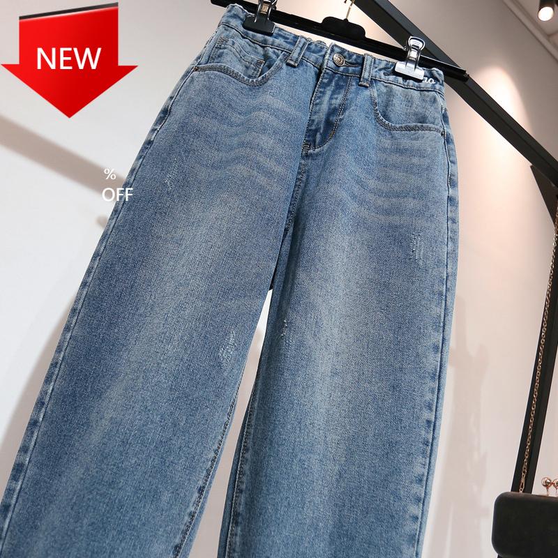 

Harem Denim Pants Jeans Woman High Waist Plus Size Loose Full Length Mom Jeans Retro Blue, Blue 42501