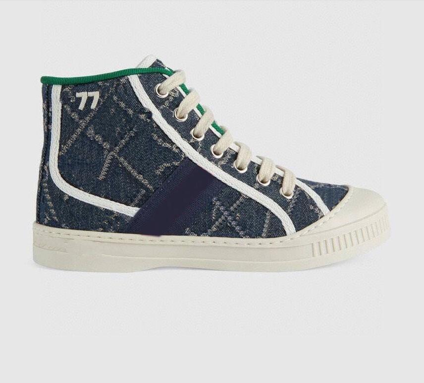 

Kids Lace-Up Letters designer Sneakers high upper Boy Girls famous Real leather brand children casual shoes luxury high-top boots size: 26-35, Shipping pay