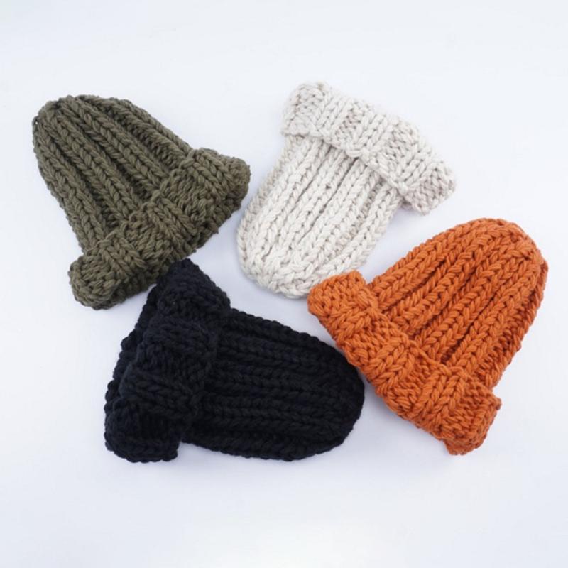 

Winter Woman Knitted Beanie Hat Stretchy Winter Knitted Cap Casual Warm Hat Warm Cap Beanie Girl Hats1