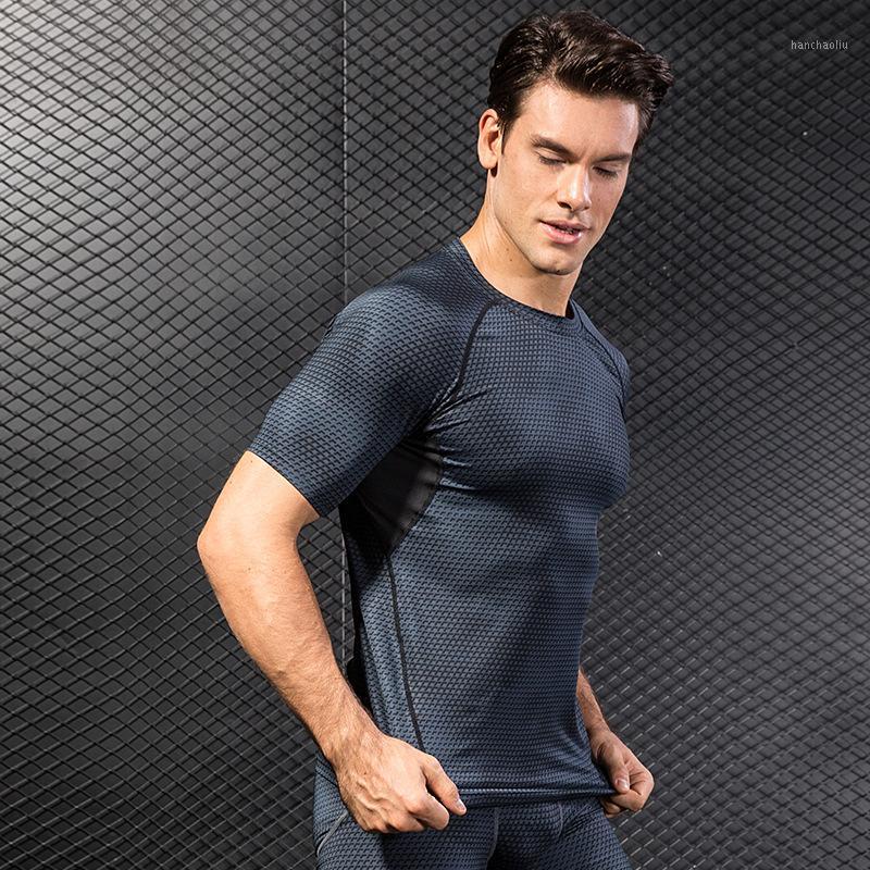 

2020 Men Running T-Shirts Quick Dry Sport T-Shirts for Men Fitness Clothes Gym Running Shirts New Soccer Shirt Jersey Sportswear1, Black