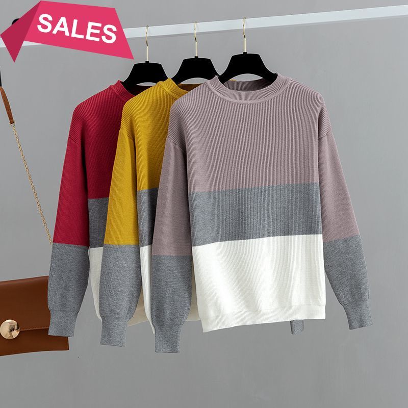 

2021 New Knit Basic Crewneck Women Sweater Autumn Winter Thick Pullover Top Soft Female Jumper Chic Jersey Mujer Pull Femme Hiver Fg29, Red 5890