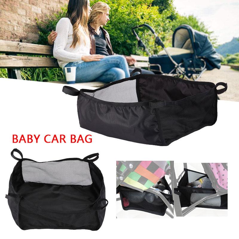 

Baby Stroller Basket Accessories The Bottom Of The Strollers 2 Sizes Optional Black