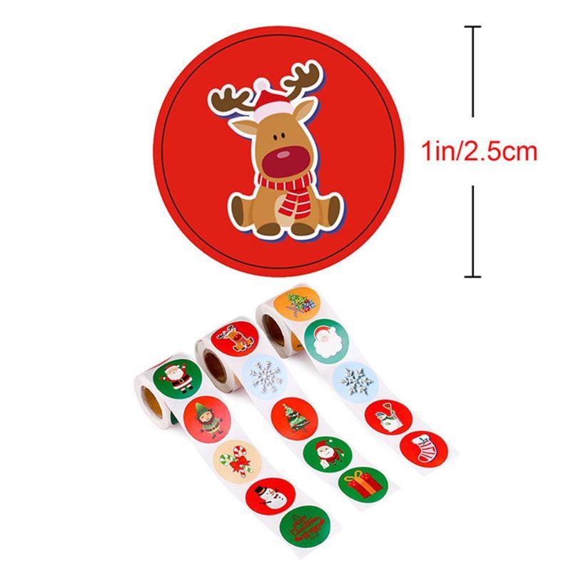 

500 Pcs / Roll Sealing Sticker Labels Christmas Gifts Stickers Baking Paper Gift M68E