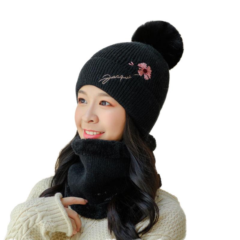 

Beanie/Skull Caps Brand Winter Knitted Beanies Hats Women Thick Warm Beanie Skullies Hat Female Knit Letter Bonnet Outdoor Riding Sets, Yellow