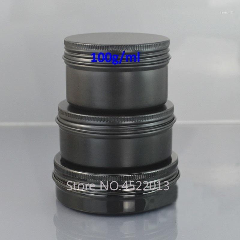 

100G/ML Black Aluminum Cream Containers, Refillable Metal Case, Empty Portable Aluminum Cosmetic Mask Storage Tin Jars1