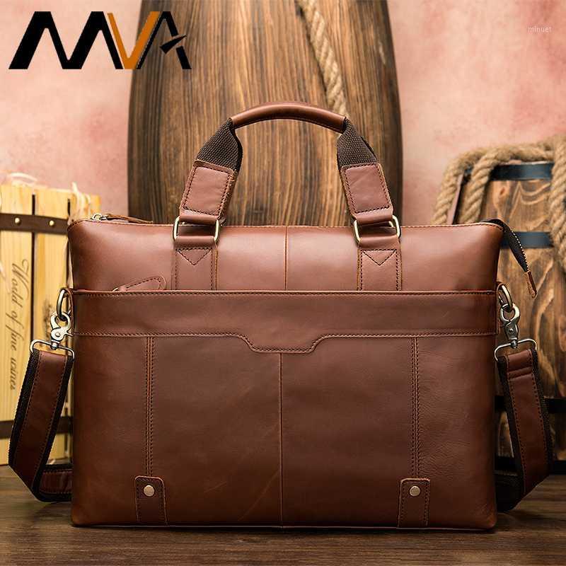 

Mens Briefcases Genuine Leather Bag Men Business Briefcase Male 13.3''Laptop Bag Leather Briefcase Men Bags For Documents 71081, 7108lighbrown