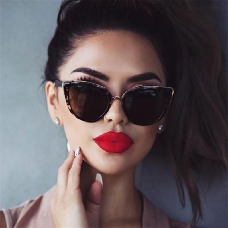 

Sunglasses Retro Cat Eye Men Sun Glasses Shades Women Small Frame Leopard Eyeglasses Gafas De Sol Mujer Anti-UV