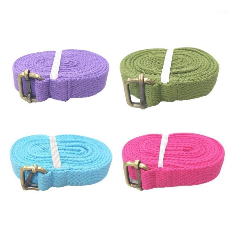 

Fitness Yoga Belt Sport Exercise Adjustable Stretch Waist Belts Band Strap Resistance Yoga Stretch Leg Strap D-Ring Women L9R31, Purple