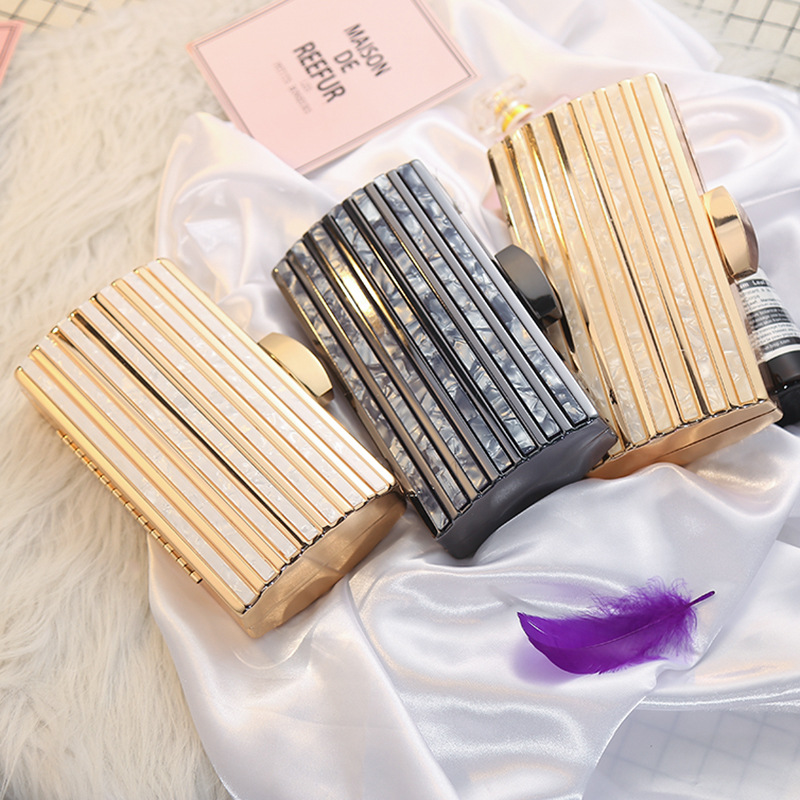 

Cross-Border Hot Selling European and American Style Dinner Bag Oval Acrylic Chain One Shoulder Women's Evening Bag