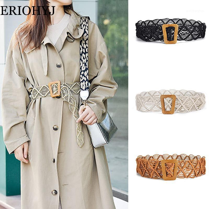

Belts Braided Belt For Women Khaki Casual Bohemian Style Woven Rope Wax Flax Linen, Black;brown