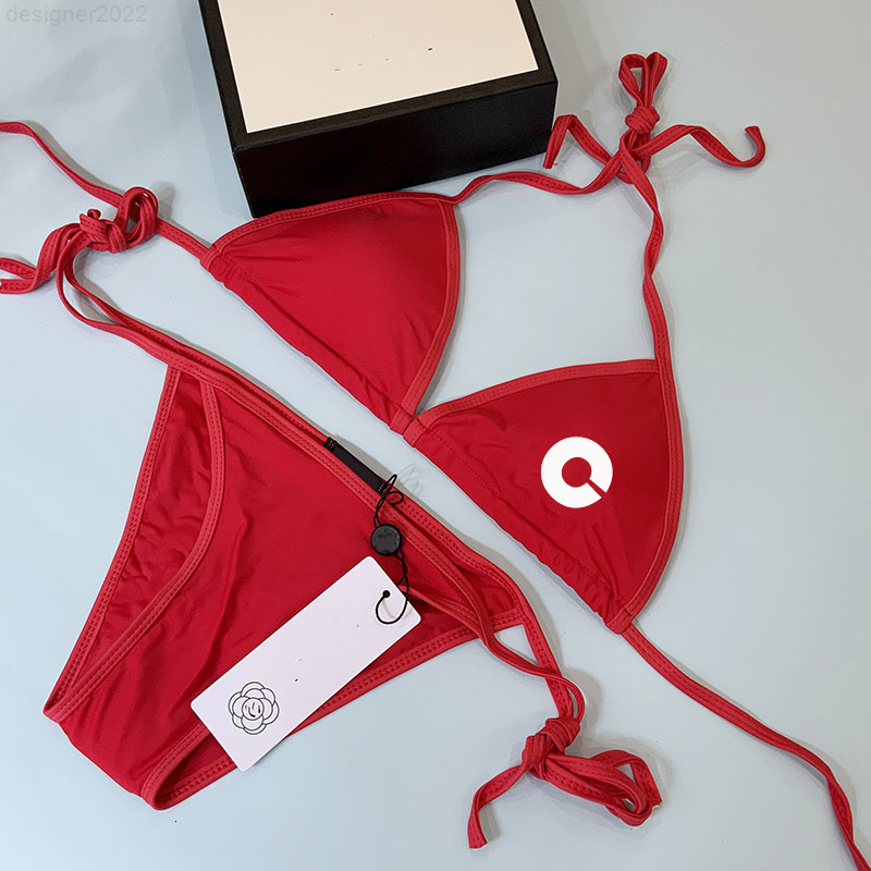 

sexy bikinis Fashion for women thong cheeky designer bikini high waisted Strappy Letter Printed Summer Split Swimsuit Women Clothing, 2# packing bag