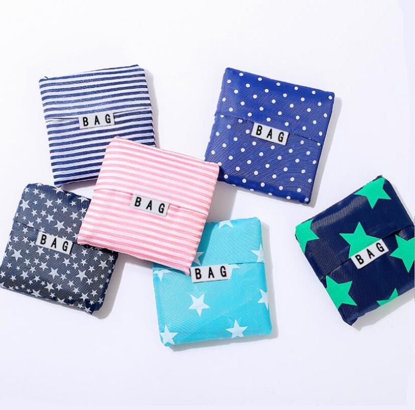 

Folding Reusable Shopping Bag organizer Portable ECO Multi-function Pouch Travel Durable Home Storage Handbag Women