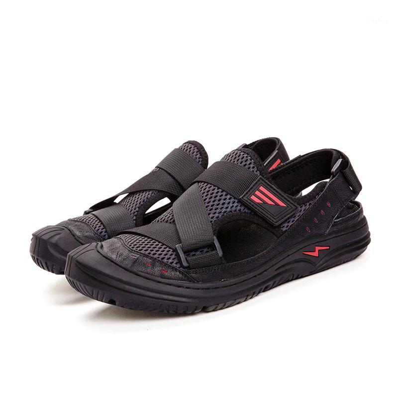 

women sandale sandalle homme cuero hombre 2020 transpirables sport ete sandalen da de outdoor sandalias sandalia work size for1, Black
