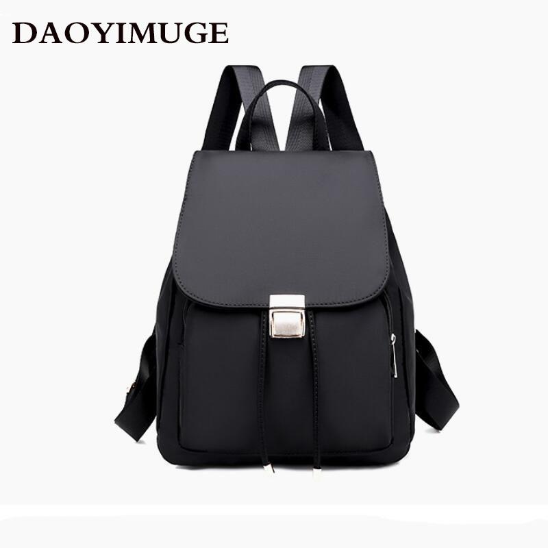 

Oxford fabric backpacks for women new fashion casual schoolbag for girls travel rucksacks free of charge, Black