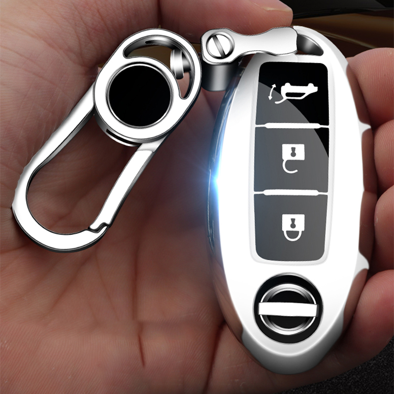 Pink Key Fob Case for Nissan Infiniti Teana X-Trail Qashqai Livina Sylphy Premium Soft TPU Full Cover Protection Smart Remote Keyless Junwei for Nissan Key Fob Cover for 3 Button only