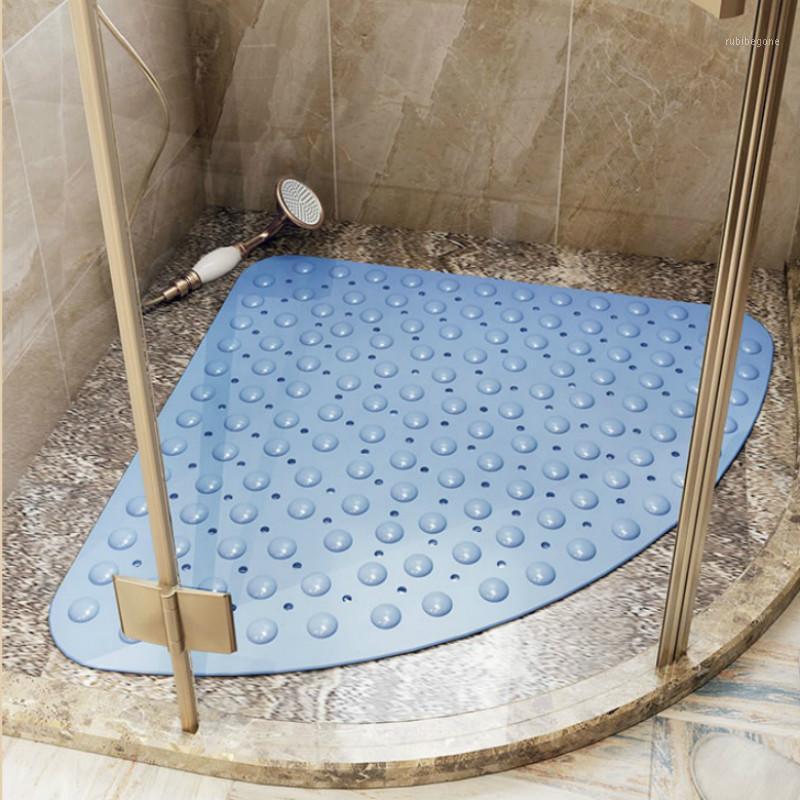 

Fan-shaped tasteless bathroom non-slip mat bathroom floor mat shower room home bath toilet foot pad LB613201, Gray
