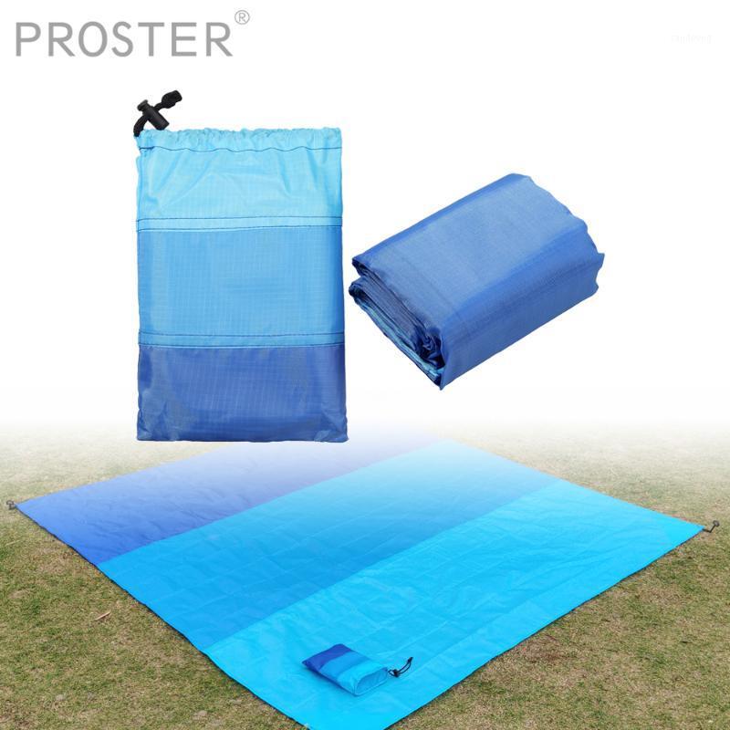 

PROSTER Blue Large Waterproof Picnic Blanket Travel Outdoor Beach Camping Soft Mat Mattress Foldable Stand Blanket Kit 210*200cm1