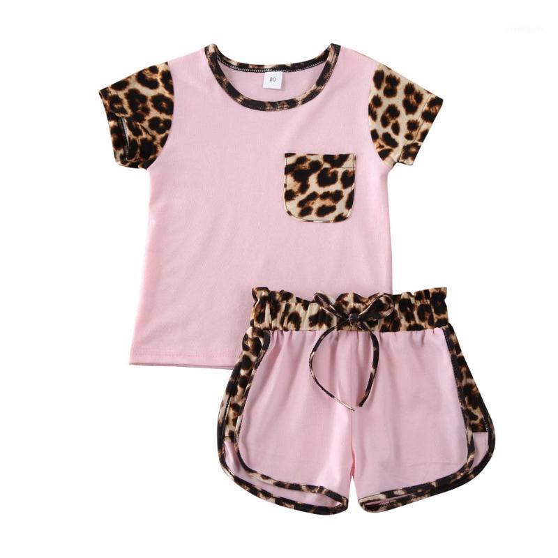 

1-6Years Toddler Kids Baby Girl Casual sportswear Leopard Outfits Tops Shirt + Short Pants 2PCS1, Black