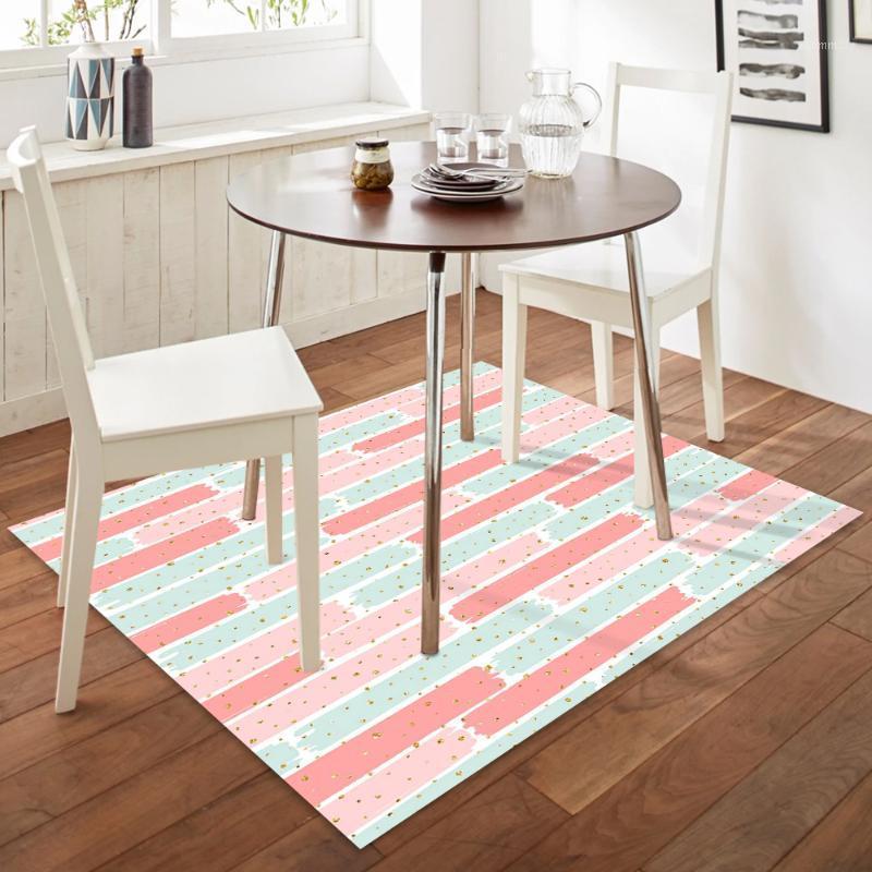 

Modern Simple Geometric Dining Room Rugs 3D Digital Printing Bedroom Bedside Area Rug Soft Flannel Anti-slip Living Room Carpet1, No-2