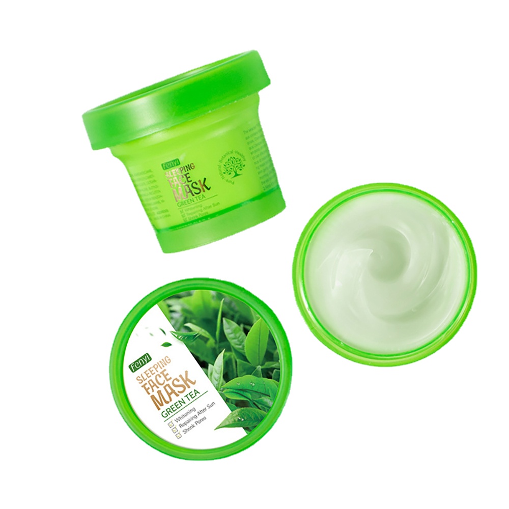 

Green Tea Sleep Mask After Sun Repair And Shrink Pores Niacinamide Whiten Improve Dullness Fine Lines Facial Skin Care Products