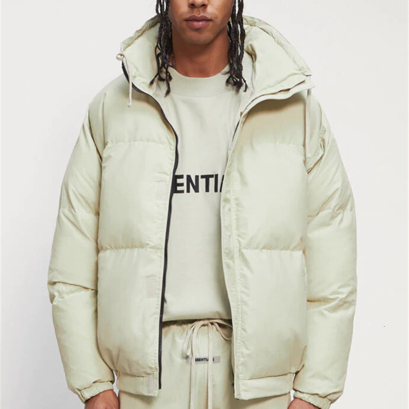 

2021 New Winter Thicken Warm Coats Men Women Loose Zipper Stand Collar Essentials Parkas Jacket Best Quality Outerwear 8rxi, Black