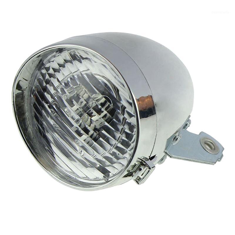 

Retro Bicycle Bike Accessory Front Light Bracket Vintage 3LED Headlight (Silver)1