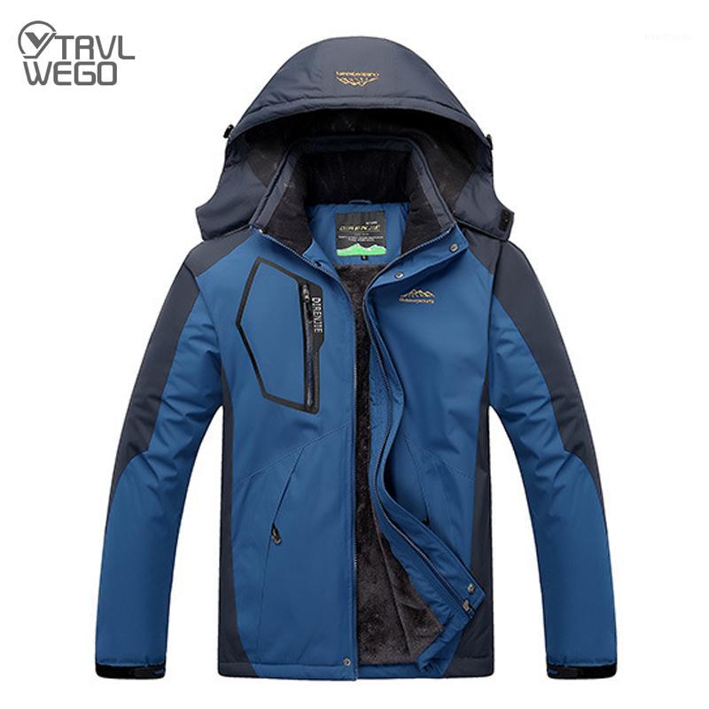 

TRVLWEGO -20 Degree Winter Ski Jacket Super Warm Hiking Men Women Waterproof Breathable Jacket Outdoor Skiing Coat1, Men cowboy blue