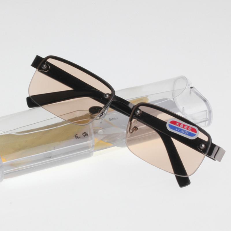 

High quality reading glasses crystal half rimmed reading glasses women and men diopter 1.0-4.0 with box
