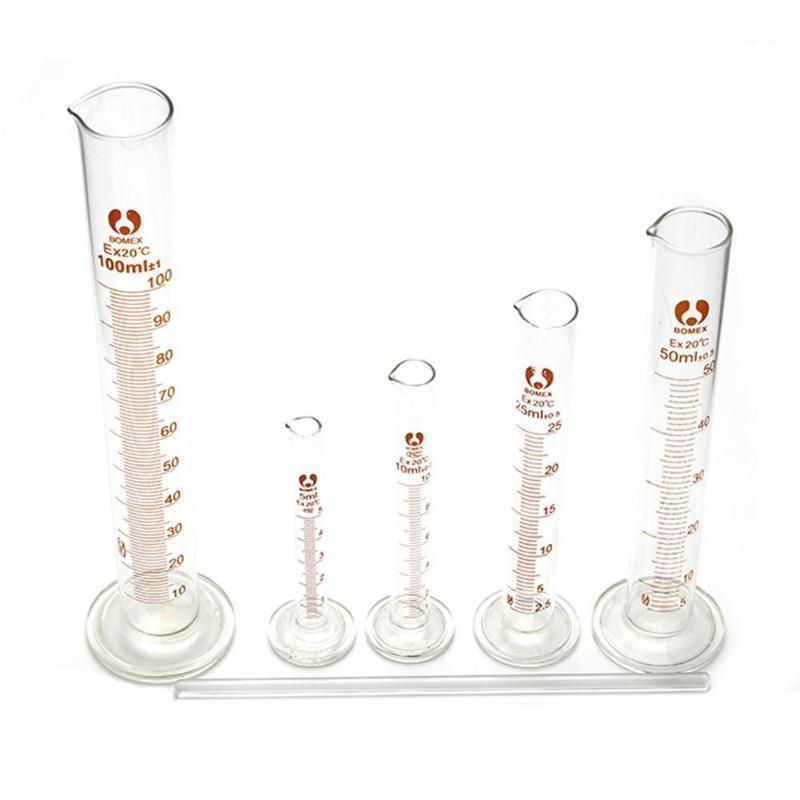 

5/10/25/50/100mL Glass Graduated Measuring Cylinder Tube Round Base Spout Measuring Cylinder Glass1