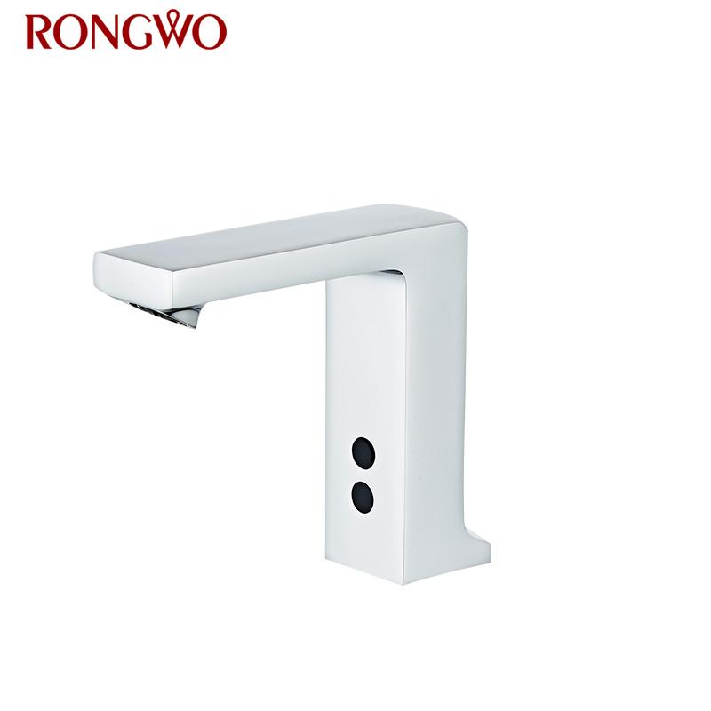 

RONGWO Automatic Induction Basin Faucet Smart Infrared Sensor Tap Bathroom Intelligent Cold Water Sink Faucet