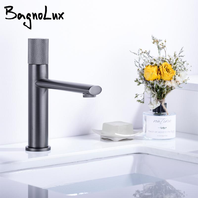

Bagnolux Brass Gun Ash Deck Mounted Single Hole Single Handle Hot Cold Bathroom Mixer Sink Tap Basin Faucet Vanity Water Tapware